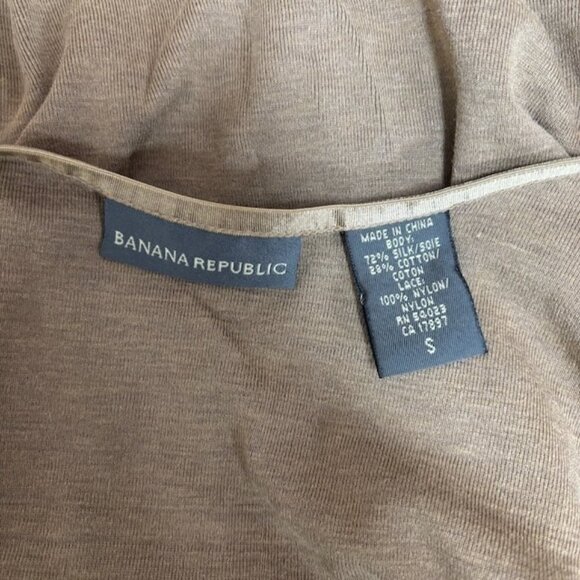 VTG Banana Republic Womens Silk Cotton Y2K Lace Trim Tank Top Size S Feminine - Picture 6 of 10